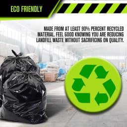 Unbranded 55-60 Gallon Black Low Density EZ Closure Trash Bags, 1.5 Mil, 100-Count thumbnail 5