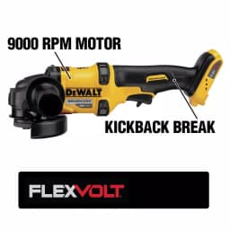 DEWALT FLEXVOLT 60V MAX Brushless SDS MAX Rotary Hammer & 4-1/2 in. Grinder Combo Kit thumbnail 6
