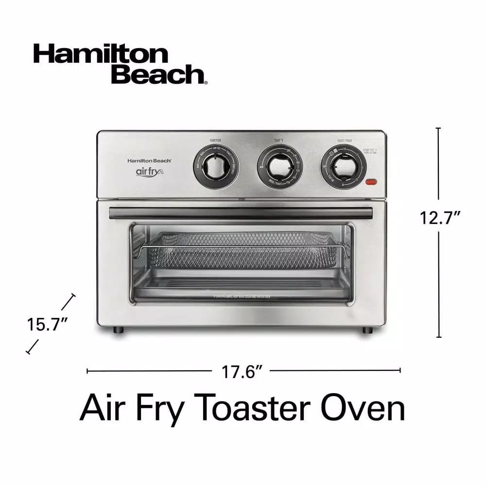 Hamilton Beach 1800W Air Fry Countertop Oven, 6-Function Stainless Steel Oven