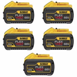 DEWALT FLEXVOLT 9.0 Ah Lithium-Ion Battery Pack 5-Pack (20V/60V MAX) thumbnail 1