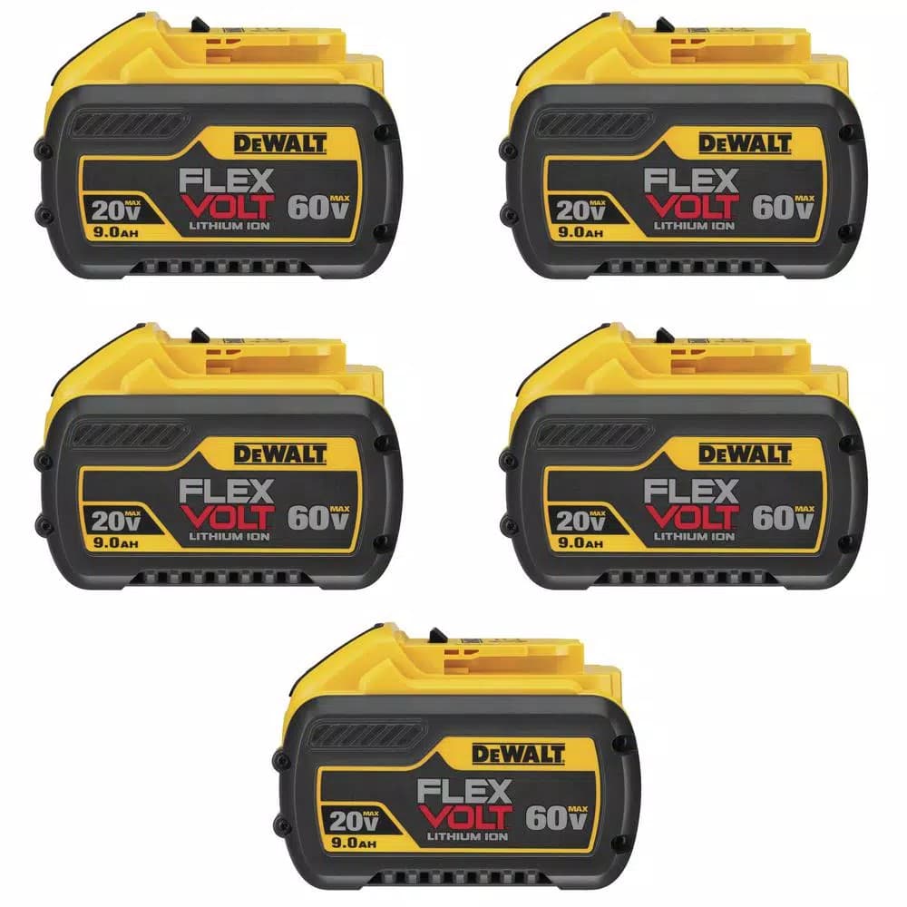DEWALT FLEXVOLT 9.0 Ah Lithium-Ion Battery Pack 5-Pack (20V/60V MAX)