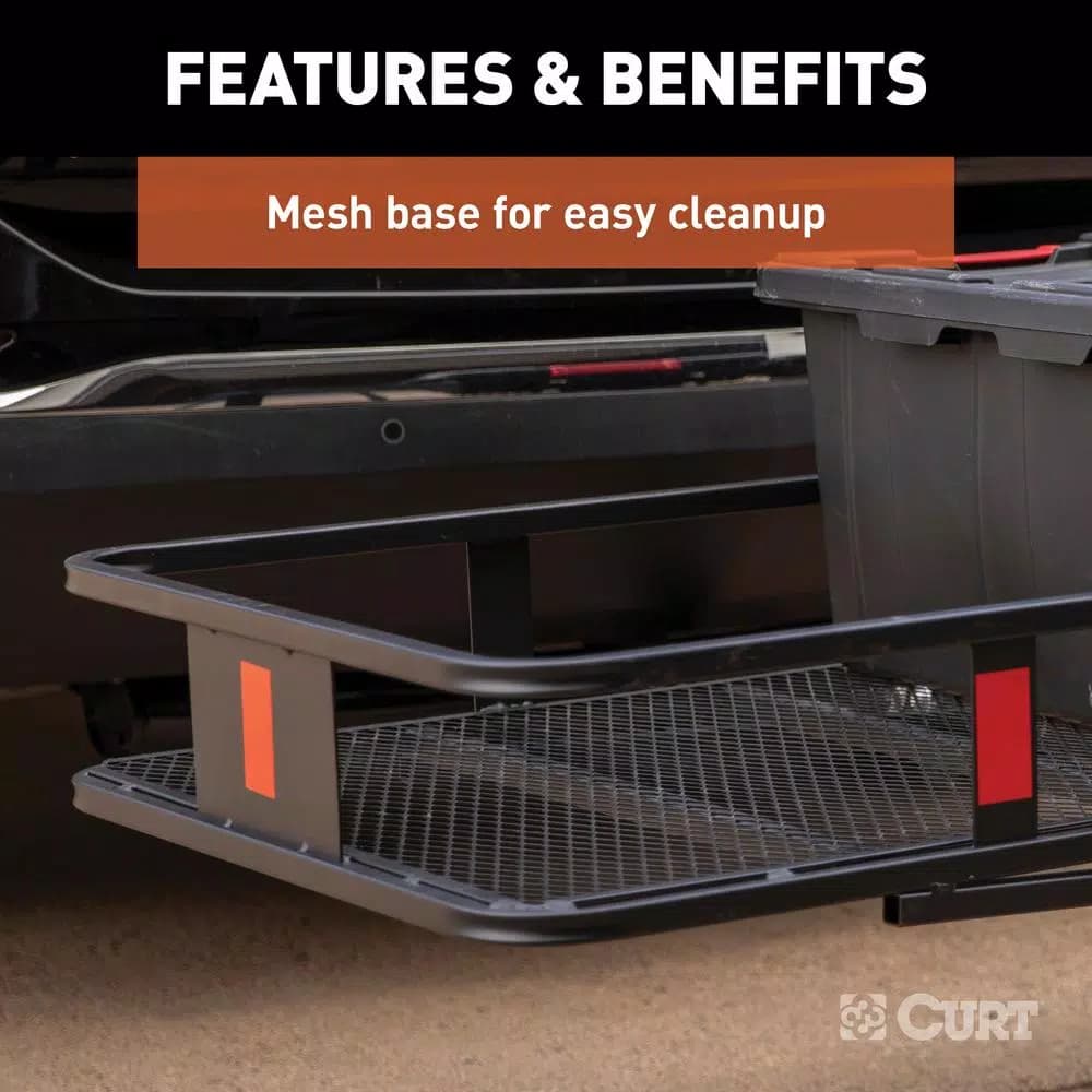 CURT Steel Basket Style Hitch Cargo Carrier, 500 lb. Capacity, 2 in. Receiver