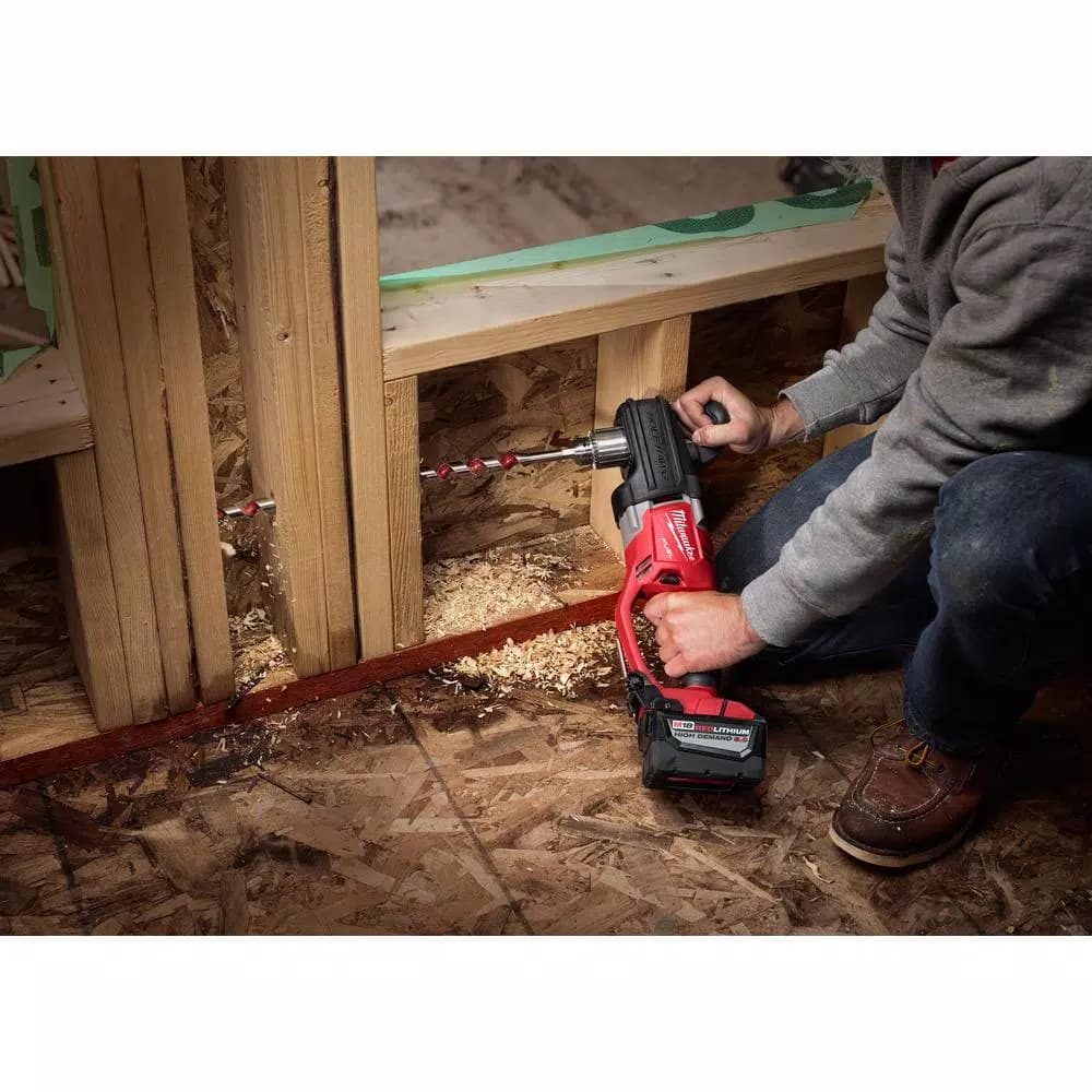 Milwaukee M18 FUEL 1/2 in. Right Angle Drill Kit with (2) 9.0 Ah Batteries and Rapid Charger