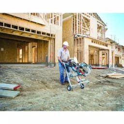 Bosch T4B Gravity Rise Miter Saw Stand with Wheels and Rapid-Release Mounts thumbnail 3