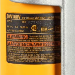 DEWALT 3/8 in. (10 mm) Variable Speed Reversing Right Angle Drill thumbnail 9