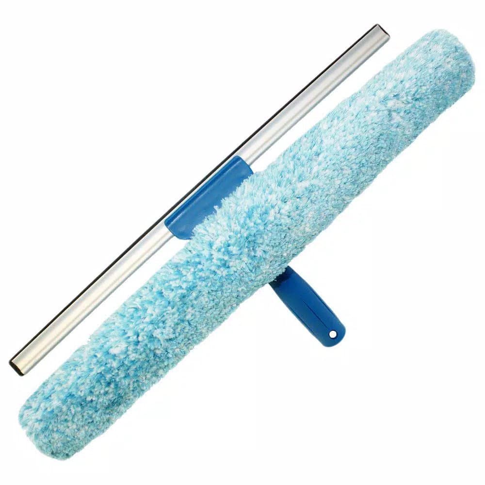 Unger 18 in. Microfiber Combi-Squeegee and Scrubber with Connect and Clean Locking System