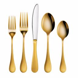 Artaste Rain 20-Piece 18/10 Stainless Steel Flatware Set, Gold Titanium Finish, Service for 4 thumbnail 1