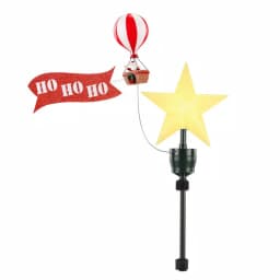 Mr. Christmas Santa in Hot Air Balloon Animated Tree Topper with LED Star thumbnail 1