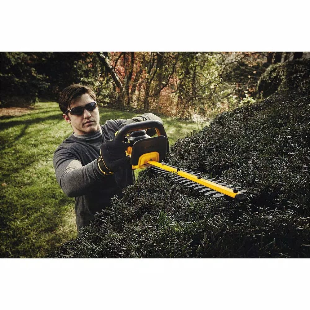 DEWALT 20V MAX Cordless Hedge Trimmer, 22 in. Blade, Includes 5.0 Ah Battery and Charger