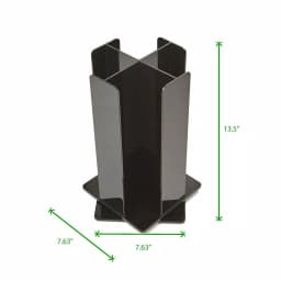 Mind Reader 4-Compartment Rotating Black Acrylic Cup and Lid Dispenser thumbnail 5