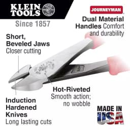 Klein Tools 8 in. Journeyman High Leverage Diagonal Cutting Pliers thumbnail 2