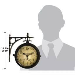 Infinity Instruments Charleston 8 in. Round Double-Sided Outdoor Wall Clock & Thermometer thumbnail 4