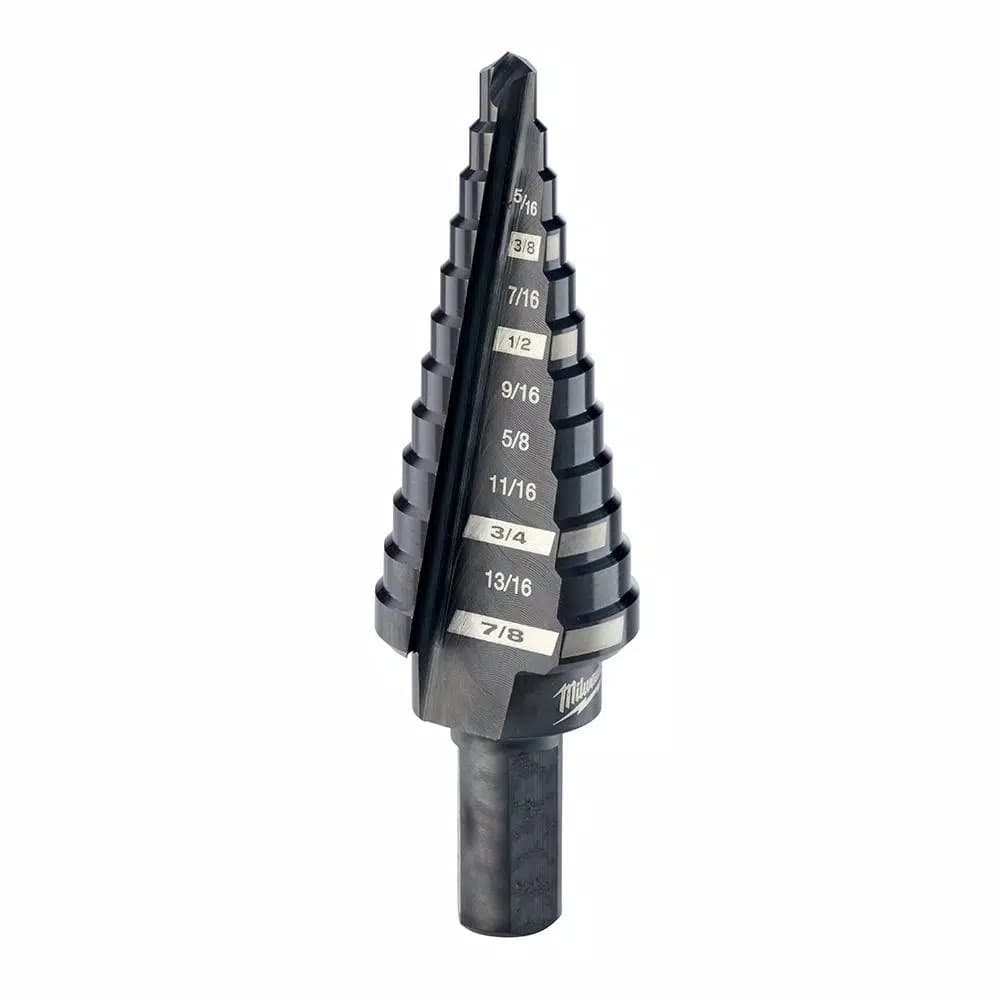 Milwaukee #4 Step Drill Bit, 3/16 in. - 7/8 in. x 1/16 in., 2-Pack
