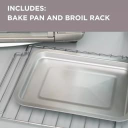 BLACK+DECKER 1500W 6-Slice Convection Toaster Oven with Broiler Pan, Black and Silver thumbnail 4