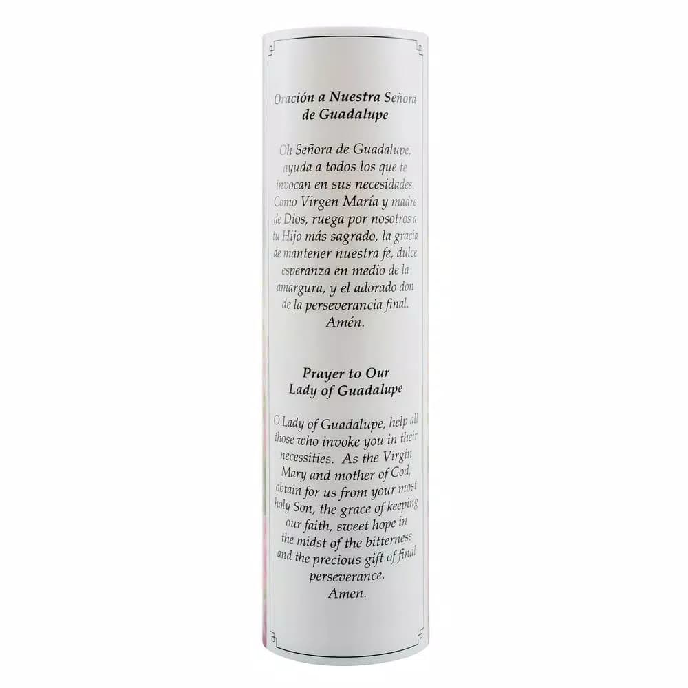 Stonebriar Collection 8 in. Virgin of Guadalupe LED Flameless Prayer Candle