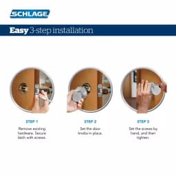 Schlage Orbit Satin Chrome Keyed Entry Door Knob, ANSI Grade 1 thumbnail 3