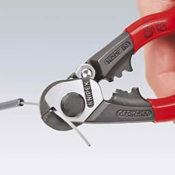 KNIPEX 7-1/2 in. Wire Rope Cutters with Dual-Comfort Grip and Tether Attachment thumbnail 4