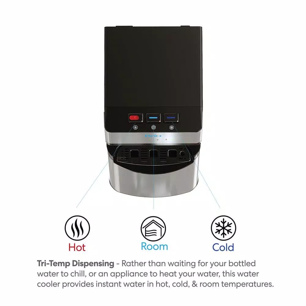 Brio Tri-Temp 2-Stage Bottleless Water Cooler with UV Self-Cleaning and Filtration, Stainless Steel