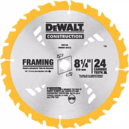 DEWALT 8-1/4 in. 24T Carbide Framing Circular Saw Blade thumbnail 1
