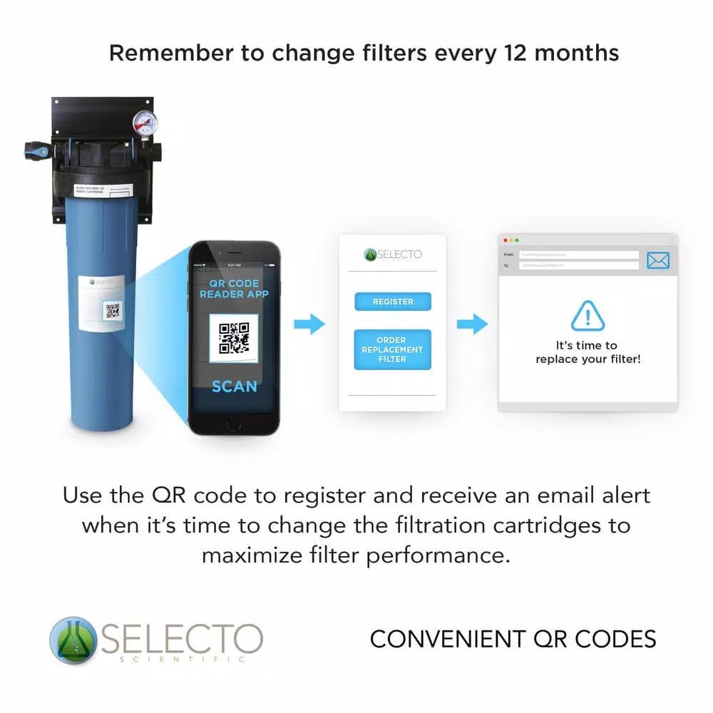 Selecto SuperPlus 20 in. Single Canister 3-Stage Whole House Water Filtration System