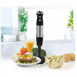 Ovente 6-Speed Hand Blender Potato Masher Attachment, Black thumbnail 5