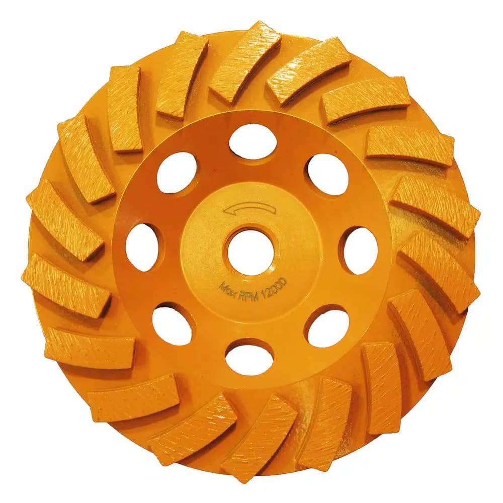 RIDGID 4.5 in. Turbo Segment Diamond Cup Wheel for Concrete Grinding