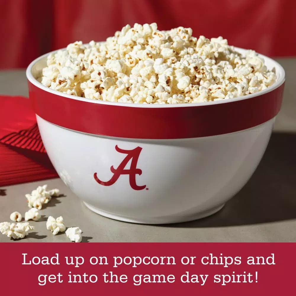 College Kitchen Collection University of Alabama Big Party Bowl, 4.75-Quart, Crimson Red