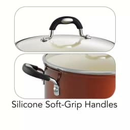 Tramontina Style Ceramica 5 Qt. Round Aluminum Dutch Oven with Glass Lid, Metallic Copper thumbnail 4