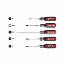 Milwaukee 5-Piece Cushion Grip Screwdriver Set with Tactile ID thumbnail 1