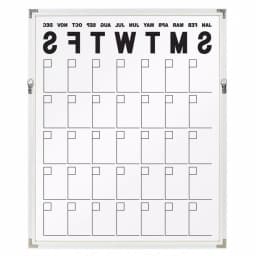 Kate and Laurel Calter White Acrylic Monthly Erasable Wall Calendar Memo Board thumbnail 4