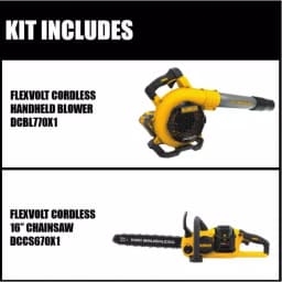 DEWALT 60V MAX Cordless FLEXVOLT Handheld Leaf Blower Kit with (2) 3.0Ah Batteries, Charger & Bonus 16 in. Chainsaw thumbnail 3