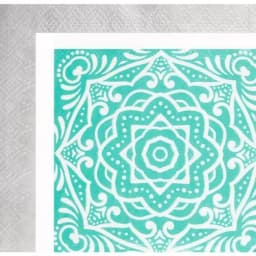 Sugar Plum Party SugarPlum Collection 32-Piece Silver and Blue Assorted Disposable Cocktail Paper Napkins thumbnail 2