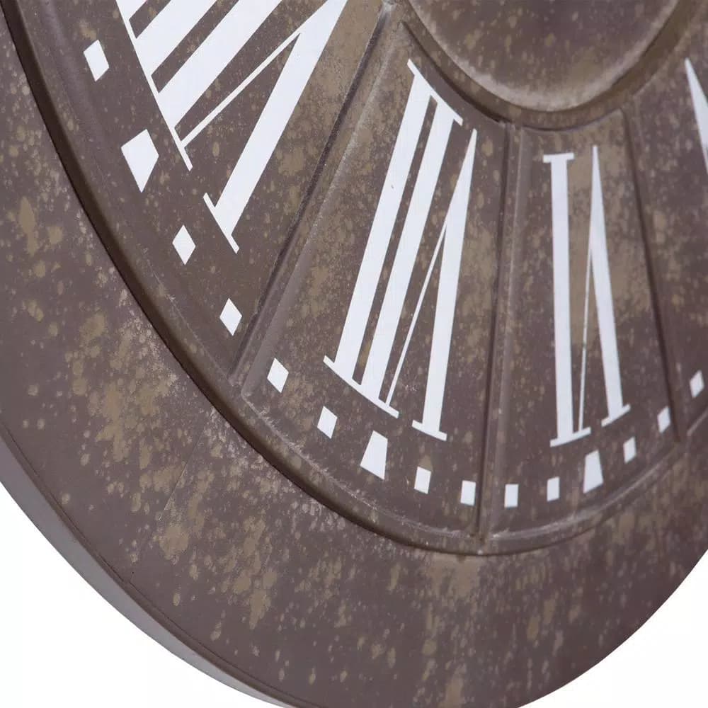 Yosemite Home Decor 39.5 in. Circular Iron Wall Clock - Oversized Industrial Rustic Roman Numeral Analog Clock