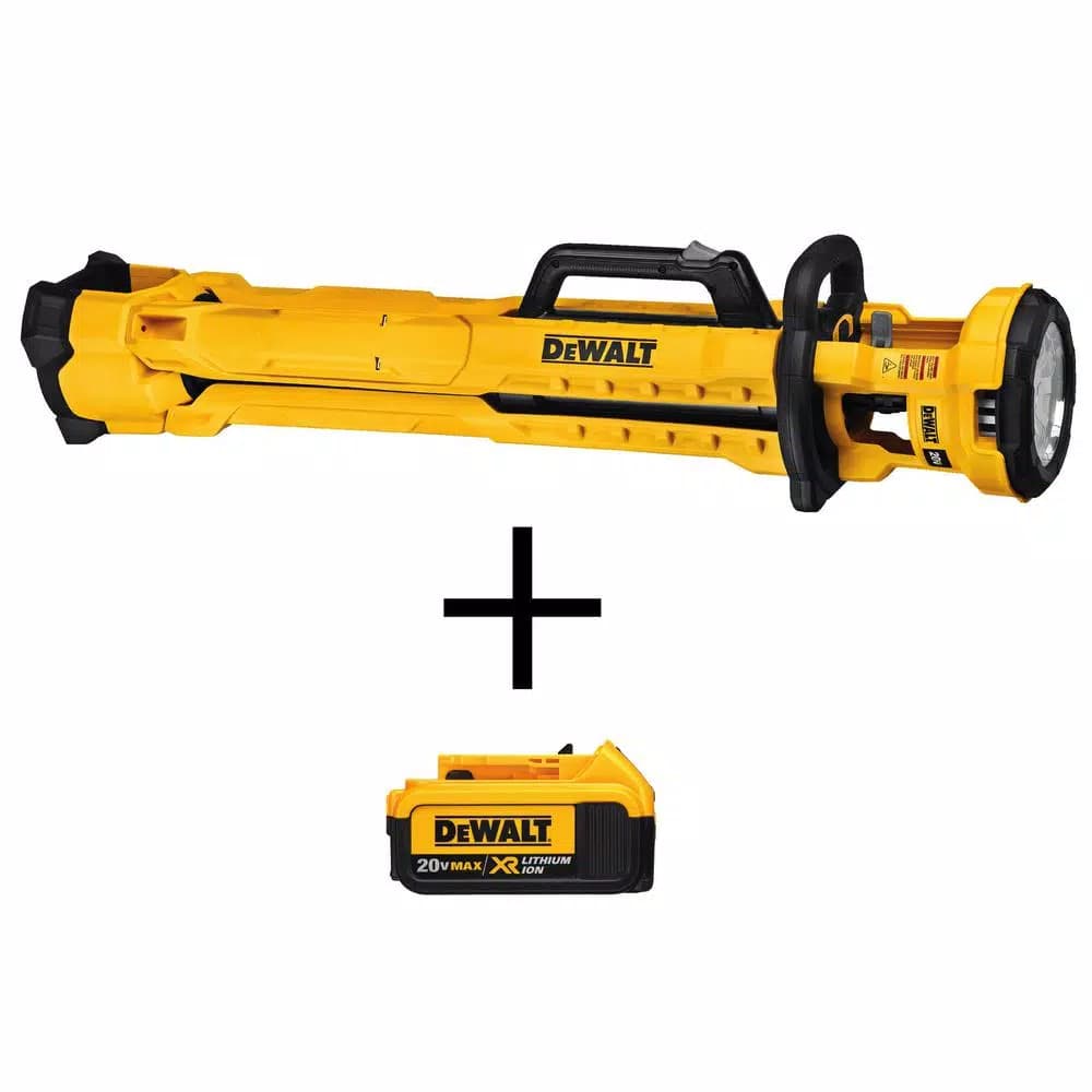 DEWALT 20V MAX 3000-Lumen Cordless LED Tripod Work Light with 4.0Ah Battery