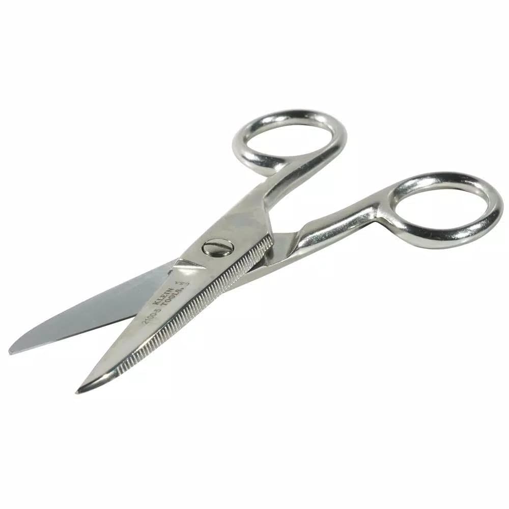 Klein Tools 5-1/4 in. Electrician Scissors with Micro-Serrated Blades
