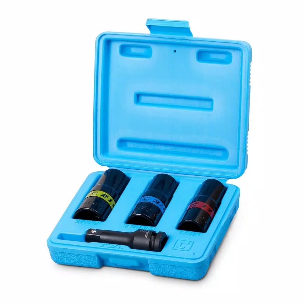 Capri Tools 1/2 in. Drive SAE/Metric 4-Piece Impact Flip Socket Set