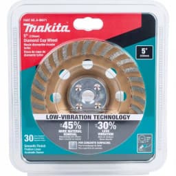 Makita 5 in. Turbo Low-Vibration Diamond Cup Wheel for Angle Grinders thumbnail 6