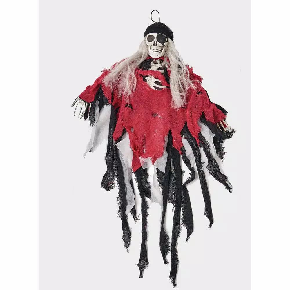 Unbranded 36 in. Hanging Pirate Skeleton Halloween Decoration