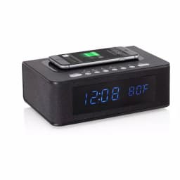 SXE Wireless Charging Bluetooth Speaker Digital Clock Radio with Alarm and Hands-Free Calling thumbnail 2