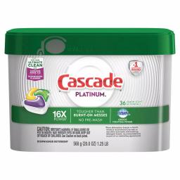 Cascade Platinum ActionPacs Lemon Dishwasher Detergent, 36-Count (6-Pack) thumbnail 1