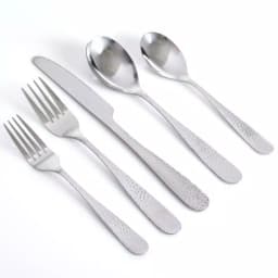Gibson Home 46-Piece Hammered Stainless Steel Flatware Set, Service for 8 thumbnail 4
