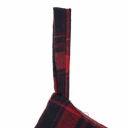 Glitzhome 19 in. Plush Christmas Stocking with Red and Green Plaid Cuff thumbnail 4