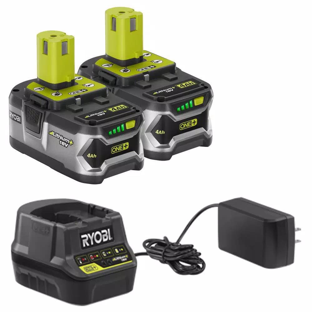RYOBI 16 in. ONE+ 18V Lithium-Ion Hybrid Walk Behind Push Lawn Mower with (2) 4.0 Ah Batteries and Charger