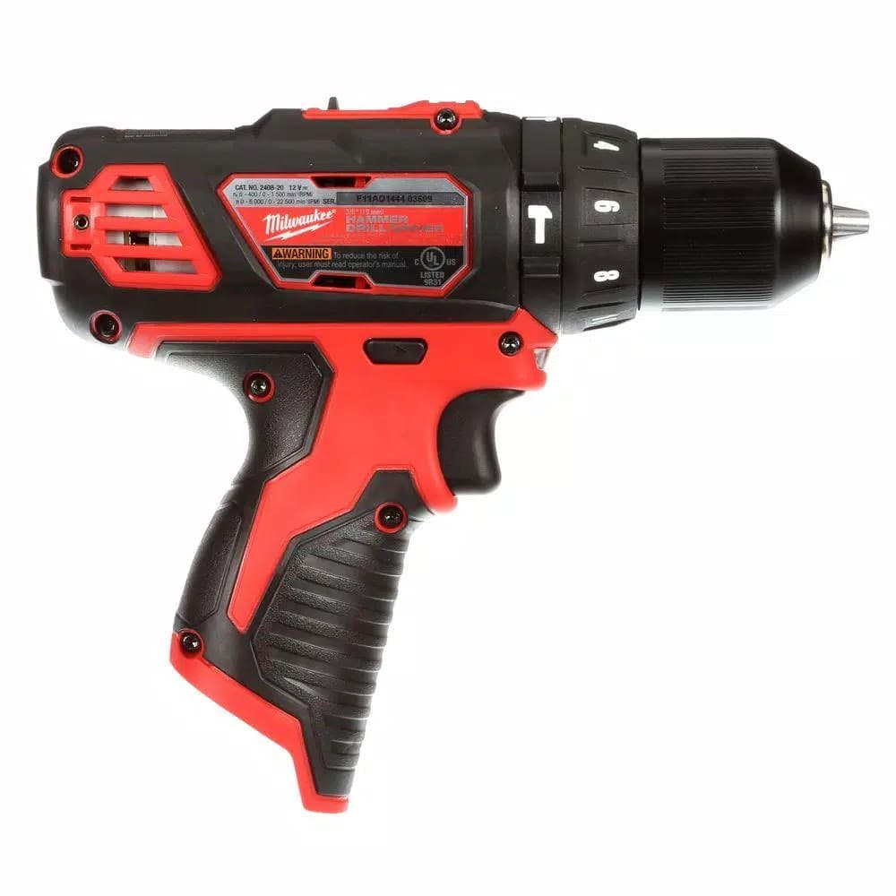 Milwaukee M12 12V Lithium-Ion Cordless 3/8 in. Hammer Drill Driver (Tool-Only)
