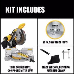 DEWALT 12 in. Double-Bevel Compound Miter Saw, 15 Amp, Corded thumbnail 2
