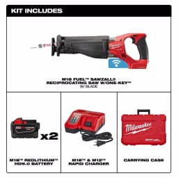 Milwaukee M18 FUEL ONE-KEY Reciprocating Saw Kit with Two 9.0 Ah Batteries and Charger thumbnail 2