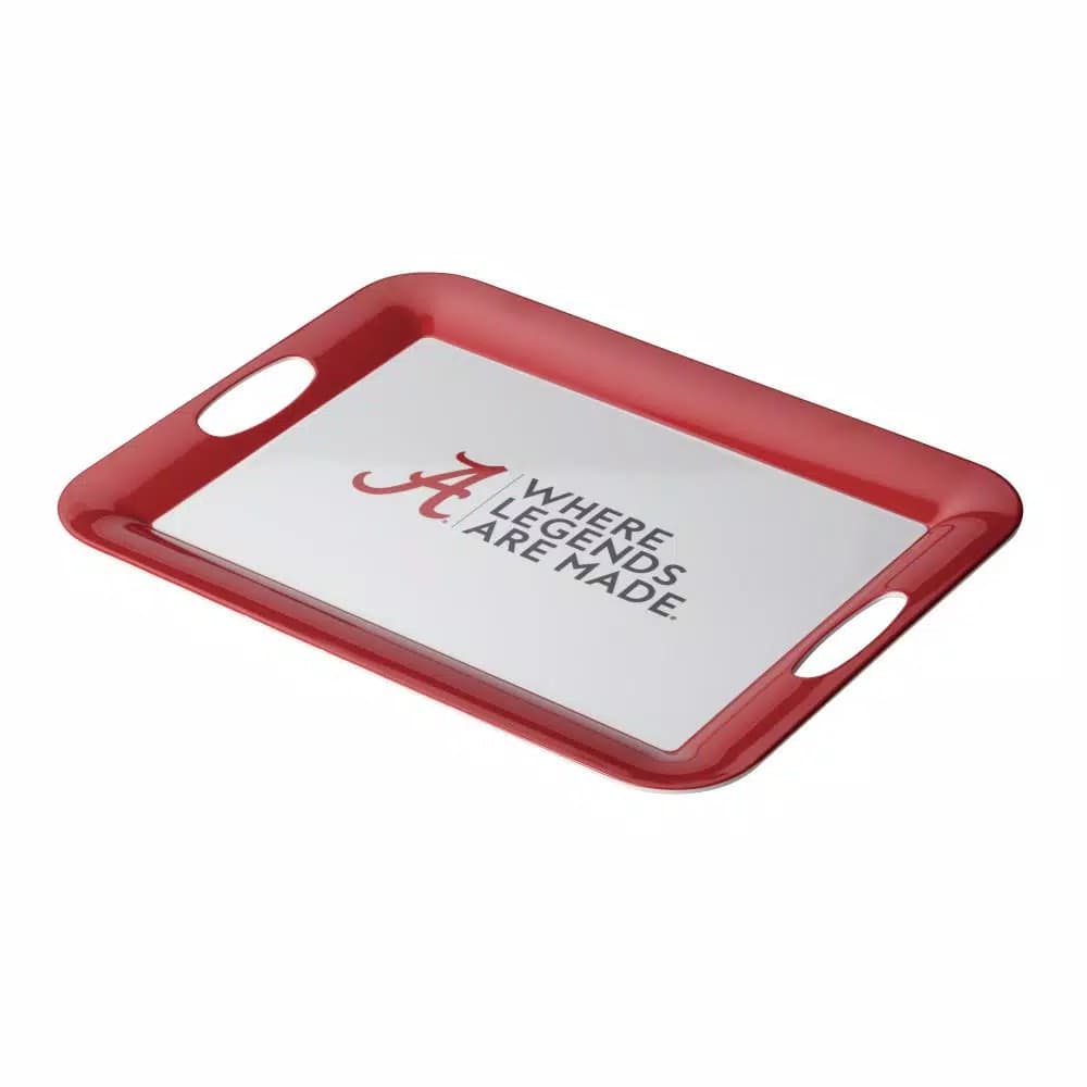 College Kitchen Collection Alabama Crimson Tide Serve 'n Score Party Platter, 16 x 12.5-Inch, Crimson Red