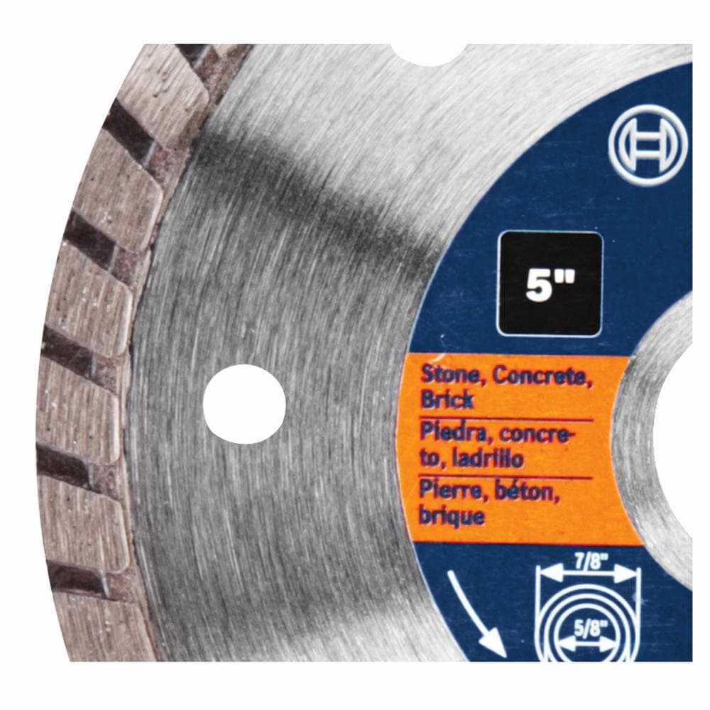 Bosch 5 in. General Purpose Diamond Circular Saw Blade for Concrete, Block, Brick, and Stone