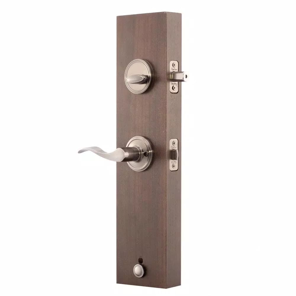 Copper Creek Colonial Handleset with Waverlie Lever Trim, Antique Nickel