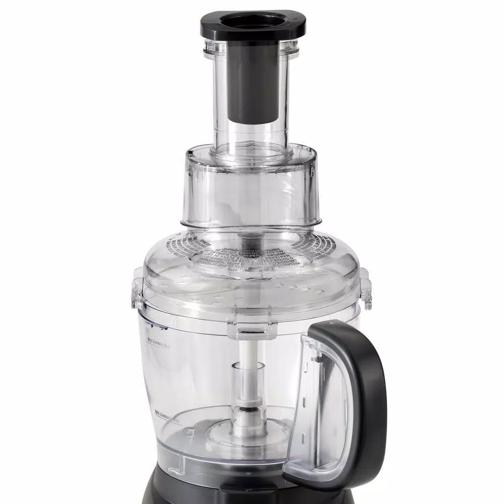 BLACK+DECKER Power Pro Wide-Mouth 10-Cup 2-Speed Food Processor, 500W, Black